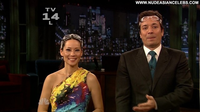 Lucy Liu Late Night With Jimmy Fallon Cute Brunette Doll Sensual
