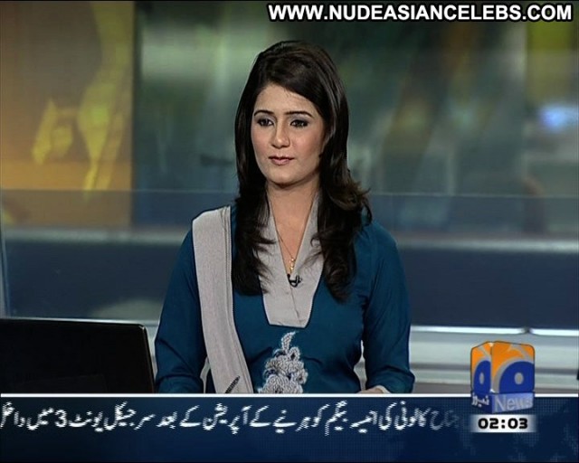 Beenish Saleem Geo News Brunette Sultry Asian Big Tits Pretty Nice