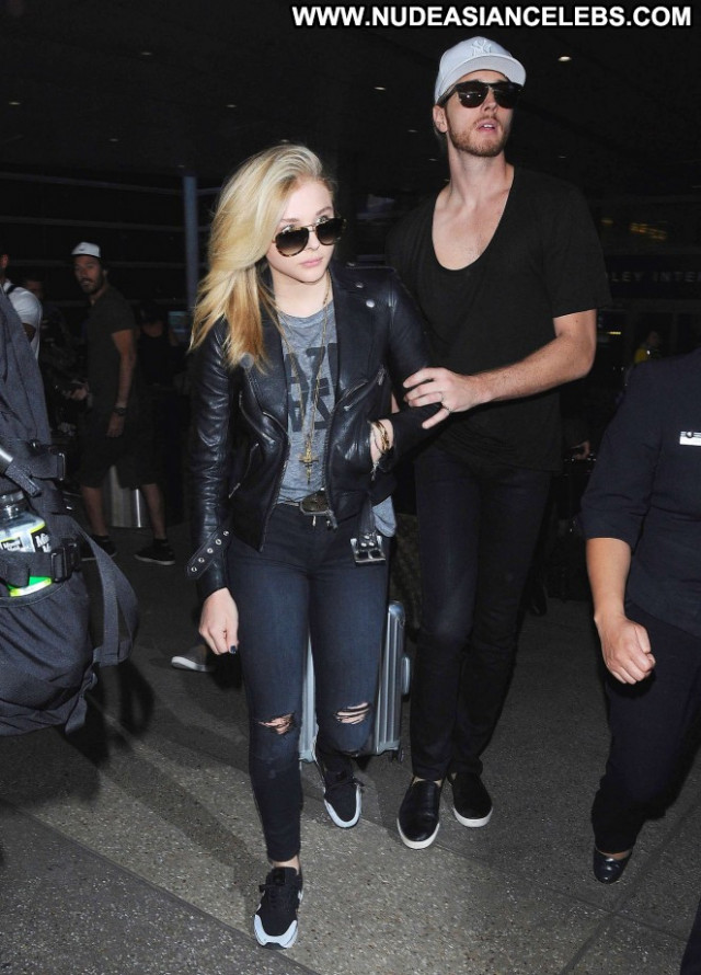 Chloe Moretz Lax Airport Babe Jeans Posing Hot Celebrity Beautiful