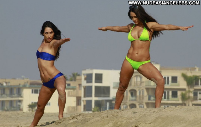 Nikki Bella The Beach  Sexy Beautiful Babe Beach Posing Hot Celebrity