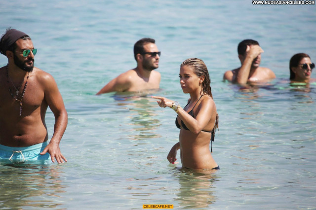 Sylvievan Der Vaart The Beach  Posing Hot Bikini Celebrity Beautiful