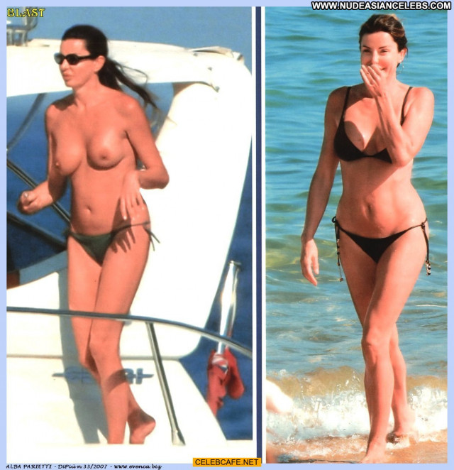 Alba Parietti No Source Beautiful Beach Toples Topless Yacht