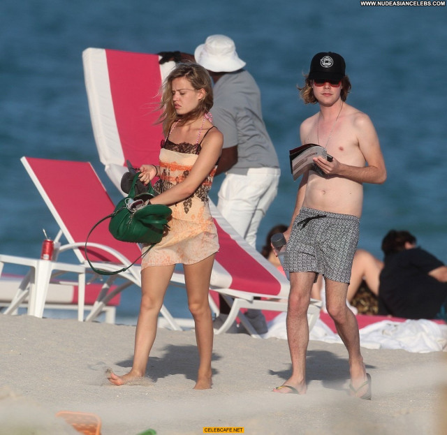 Georgia May Jagger No Source Posing Hot Babe Bikini Celebrity Beach