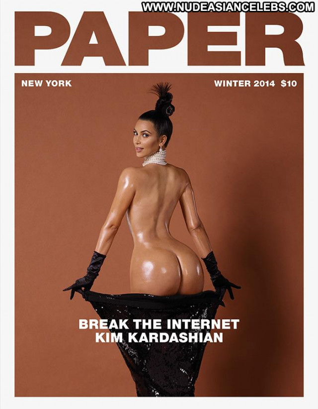 Kim Kardashian Magazine Gloves Famous Clothed Black Public