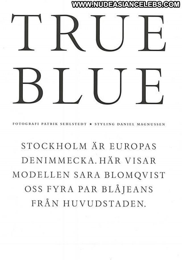 Sara Blomqvist True Blue Beautiful Celebrity Hat Posing Hot Babe Bra