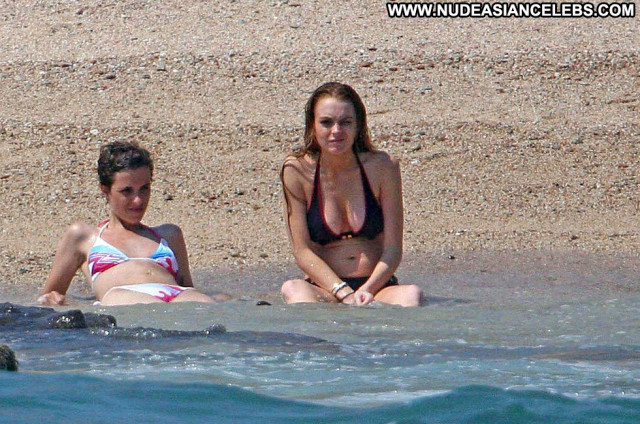 Lindsay Lohan The Beach Paparazzi Beautiful Mexico Celebrity Beach