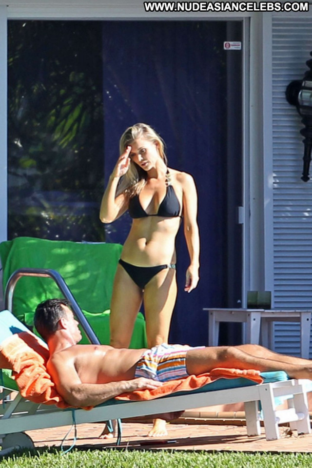 Joanna Krupa Posing Hot Bikini Beautiful Poolside Candids Candid