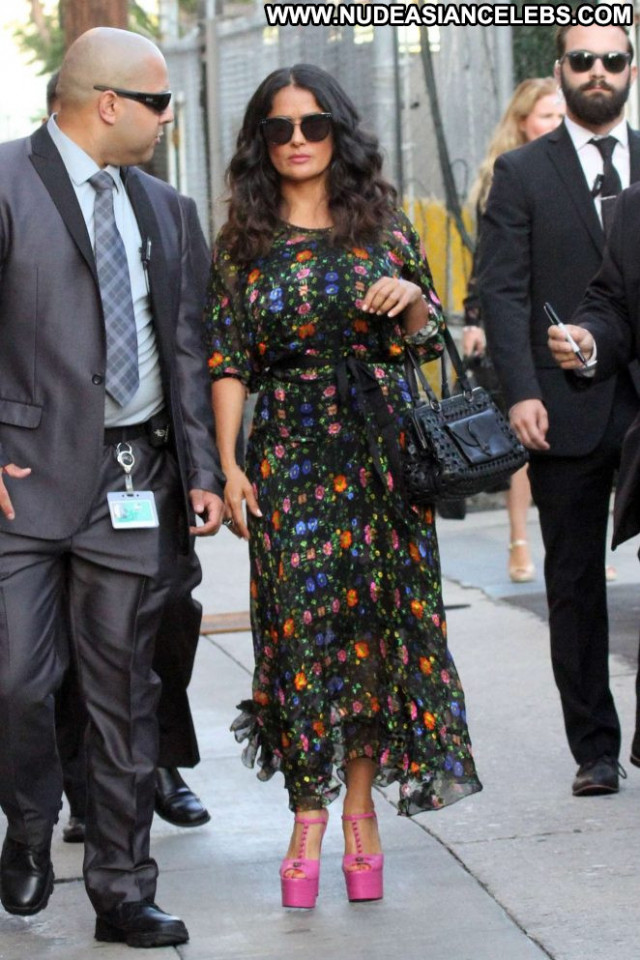 Salma Hayek Jimmy Kimmel Live Angel Celebrity Babe Paparazzi Los