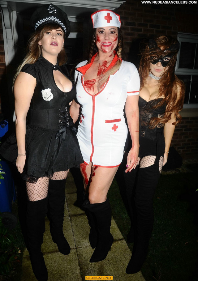 Lisa Appleton Halloween Party Nurse Posing Hot Nude Boobs Celebrity