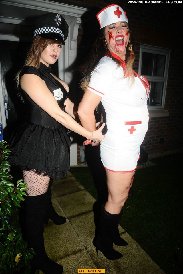 Lisa Appleton Halloween Party Big Tits Boobs Posing Hot Nurse