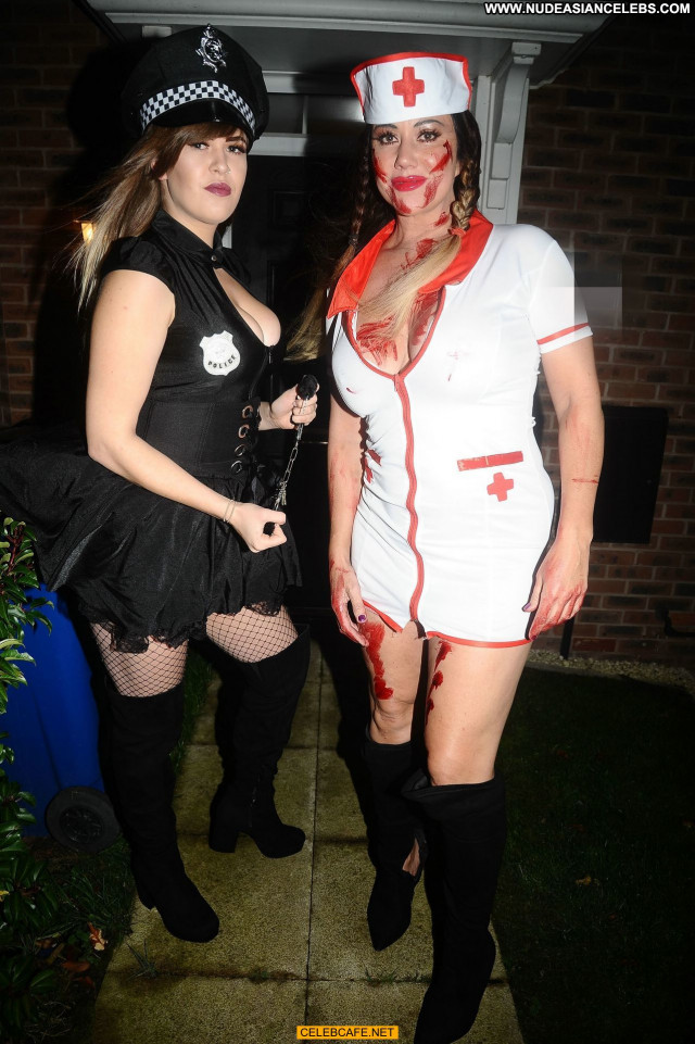 Lisa Appleton Halloween Party Posing Hot Babe Beautiful Boobs