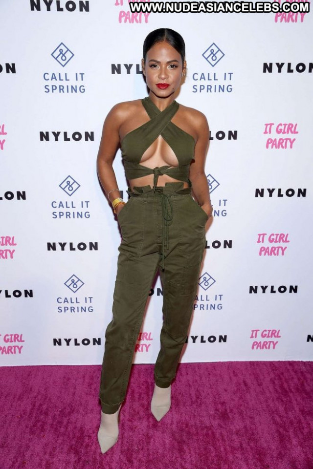 Christina Milian Los Angeles  Babe Paparazzi Nylon Posing Hot Angel