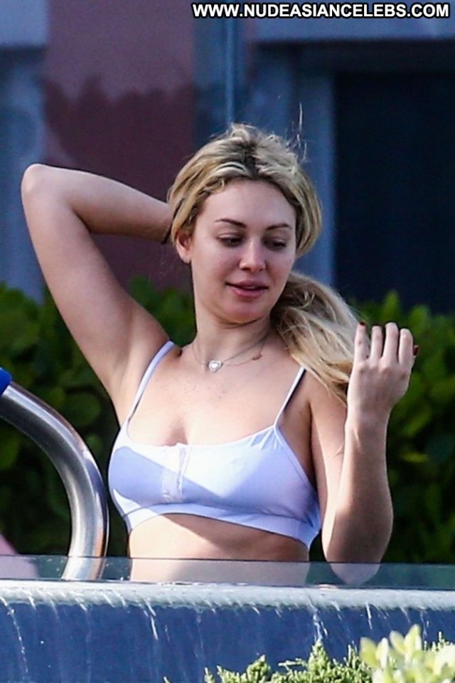 Corinne Olympios Miami Beach Beach Celebrity Bikini Paparazzi Posing