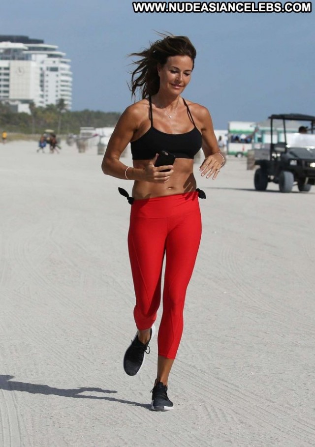 Kelly Bensimon The Beach  Posing Hot Babe Beach Jogging Celebrity