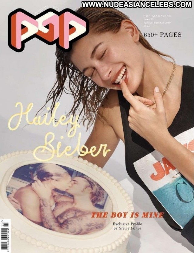 Hailey Baldwin Pop Magazine  Babe Celebrity Magazine Paparazzi Posing