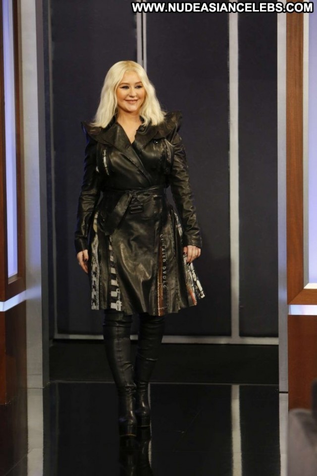 Christina Aguilera Jimmy Kimmel Live Celebrity Angel Beautiful Babe