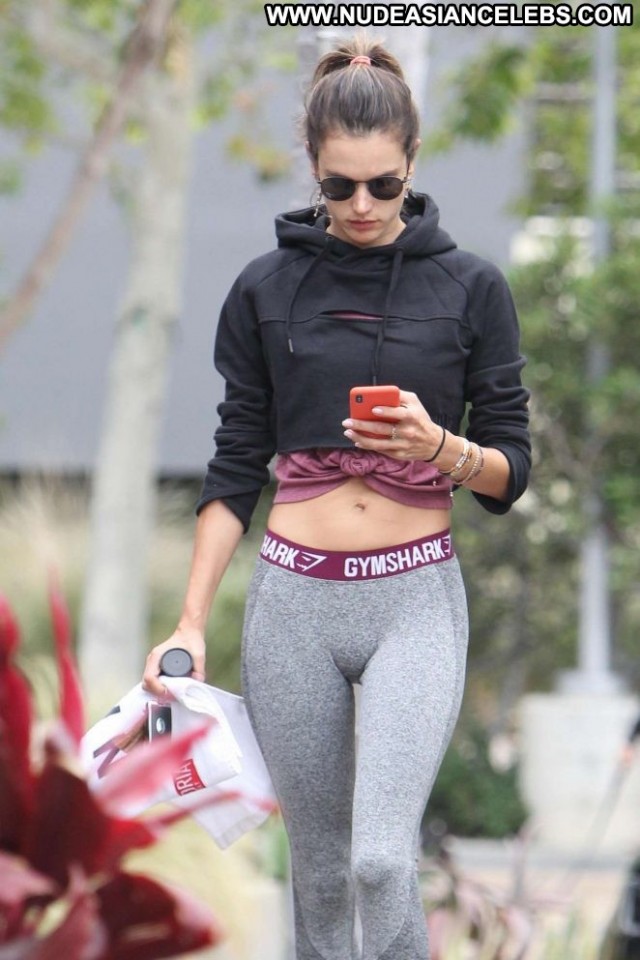 Alessandra Ambrosio Los Angeles Posing Hot Gym Paparazzi Beautiful