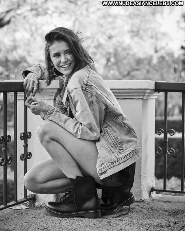 Nina Dobrev Black And White  Celebrity Babe Beautiful Beautiful Black